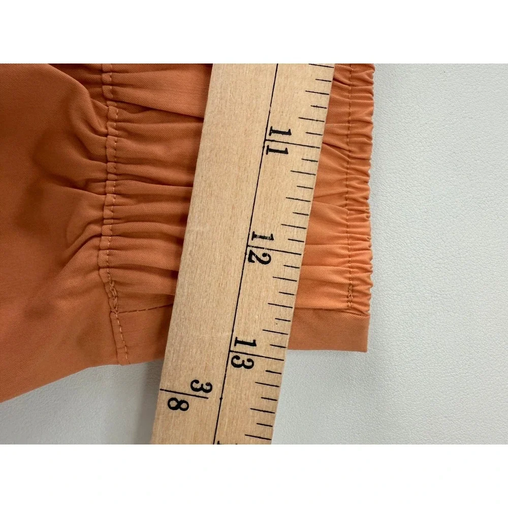 Nike Pleated Womens Loose Fit Mid Rise Woven Pants Monarch Orange Small NEW